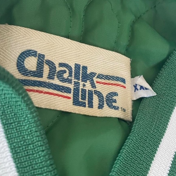 NEW YORK JETS VINTAGE CHALK LINE BOMBER 🔥 - Picture 2 of 5